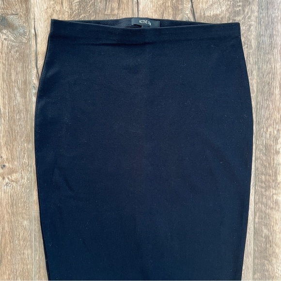 Active USA Black Midi Stretch Fitted Bodycon Pencil Skirt - Picture 2 of 15
